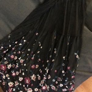 Black Flower Over Throw